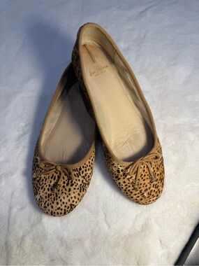Sam Edelman Felicia Luxe Leopard-Print Ballet Flats - Brown/Tan Size 8.5